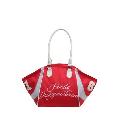 Embroidered Knit Tote Bag