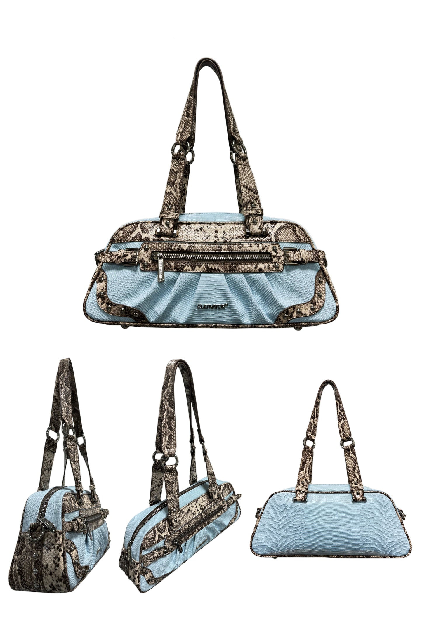 Snake Pattern Shoulder Bag