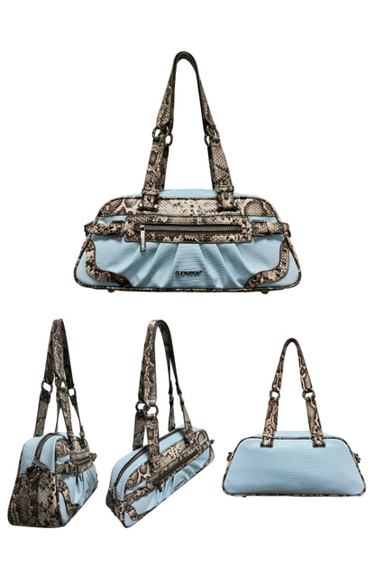 Snake Pattern Shoulder Bag