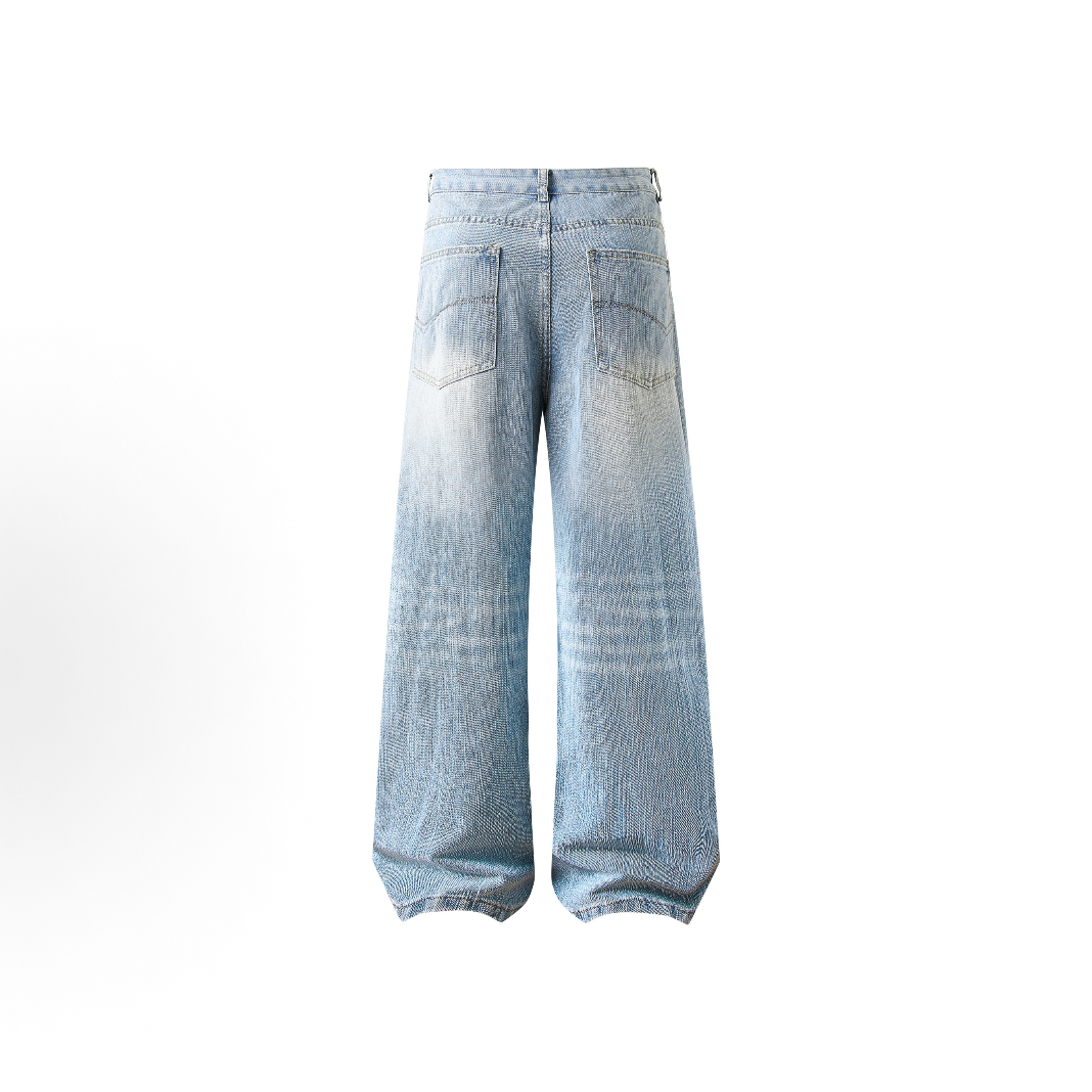 Wide-Leg Denim Jeans