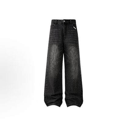 Wide-Leg Denim Jeans