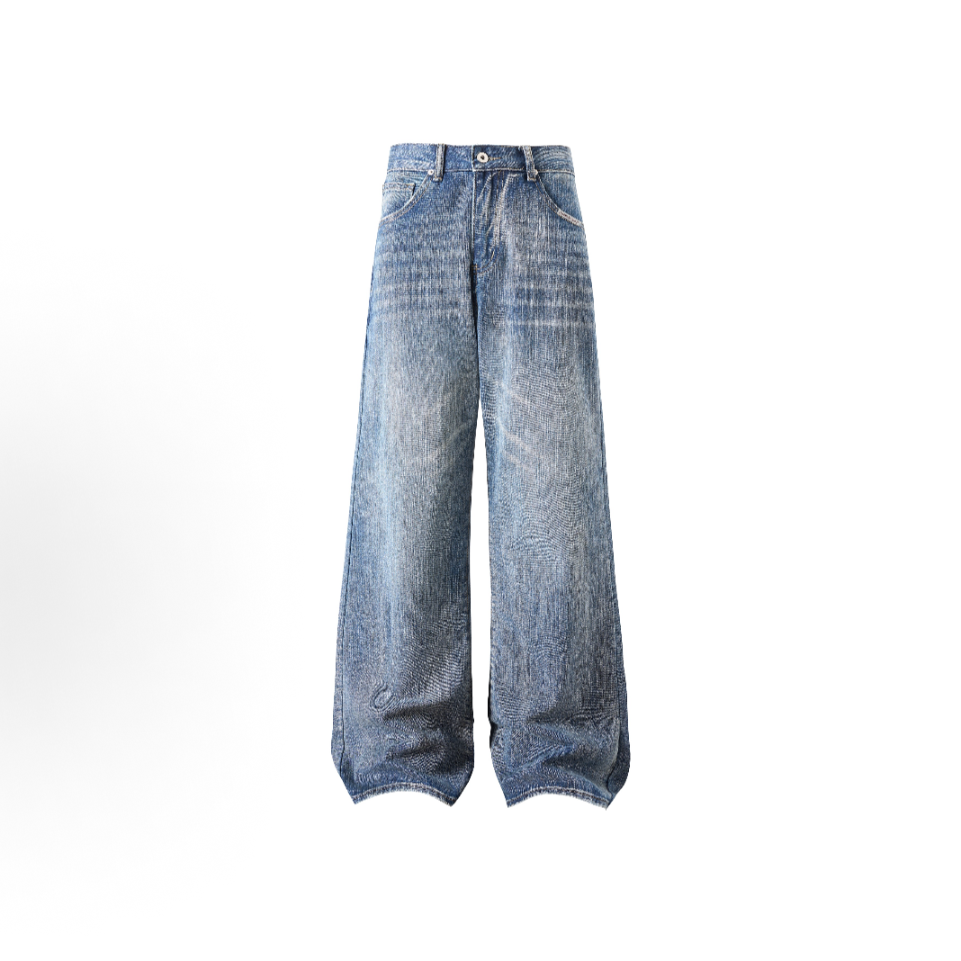 Wide-Leg Denim Jeans