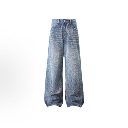Wide-Leg Denim Jeans