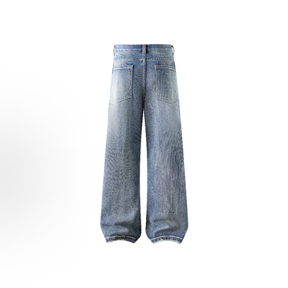Wide-Leg Denim Jeans