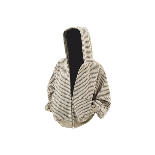 Retro Striped Oversized Hoodie