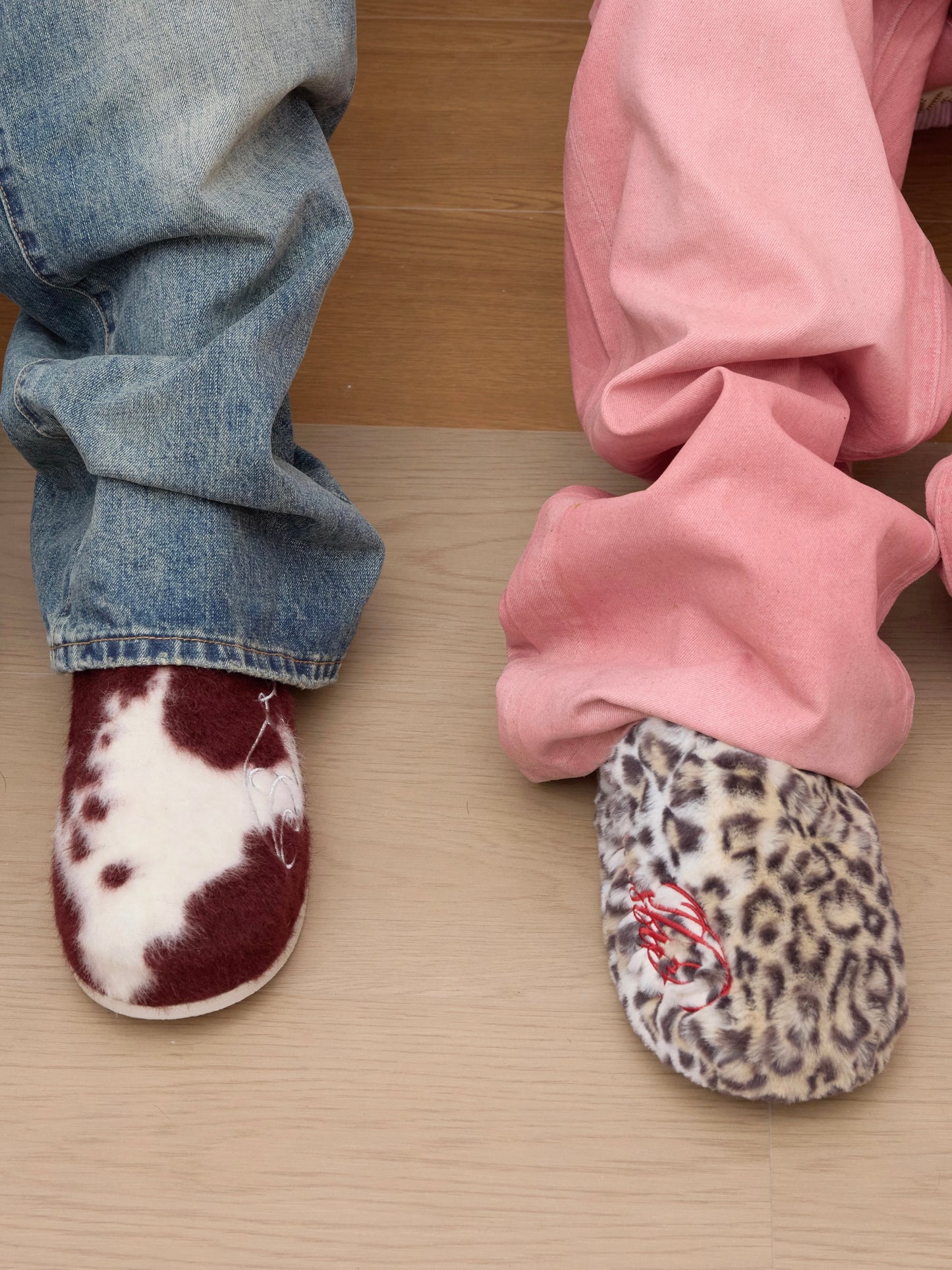 Vintage Faux-Fur Slippers