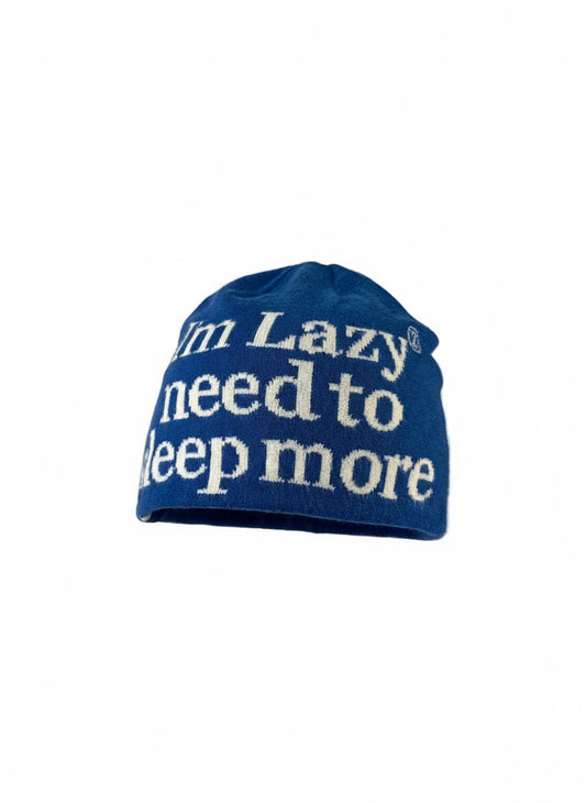 “I’m Lazy Need to Sleep More” Knit Beanie