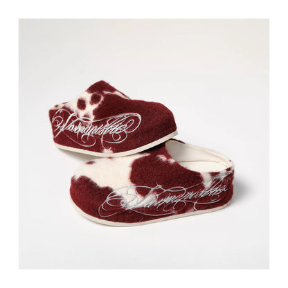 Vintage Faux-Fur Slippers