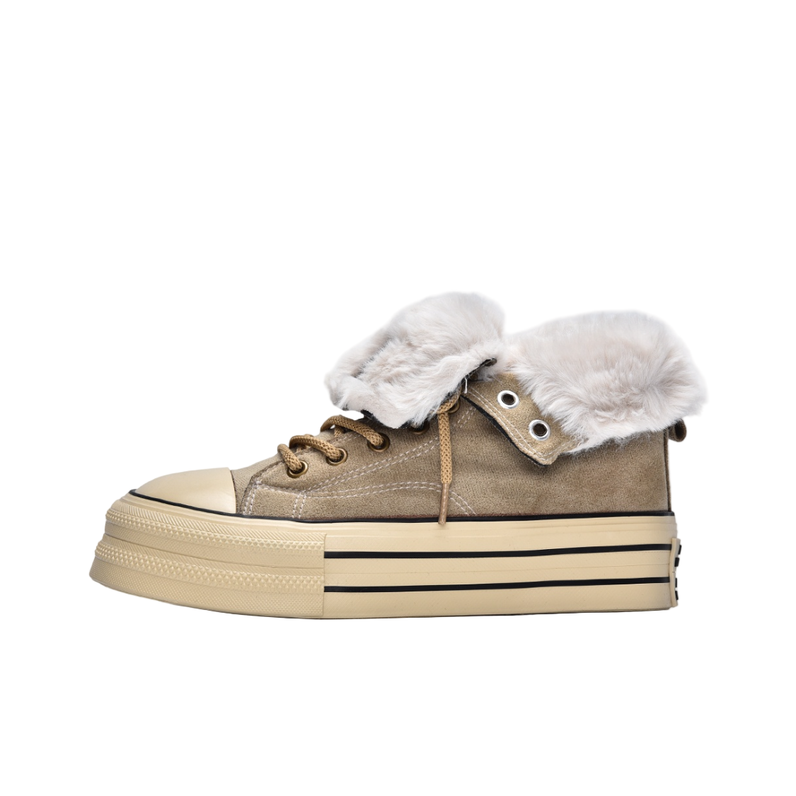 MISTERY High-Top Winter Canvas Sneaker