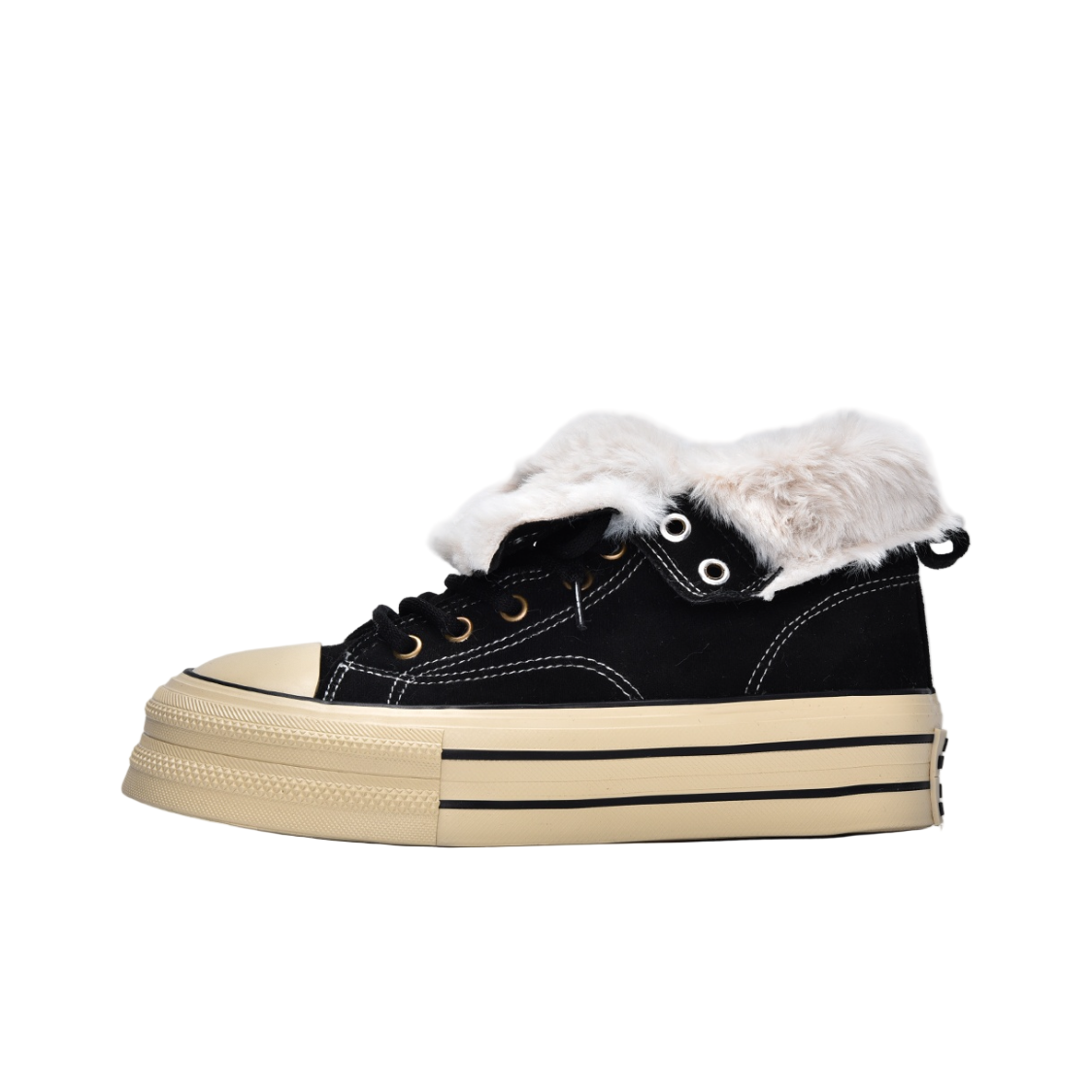MISTERY High-Top Winter Canvas Sneaker