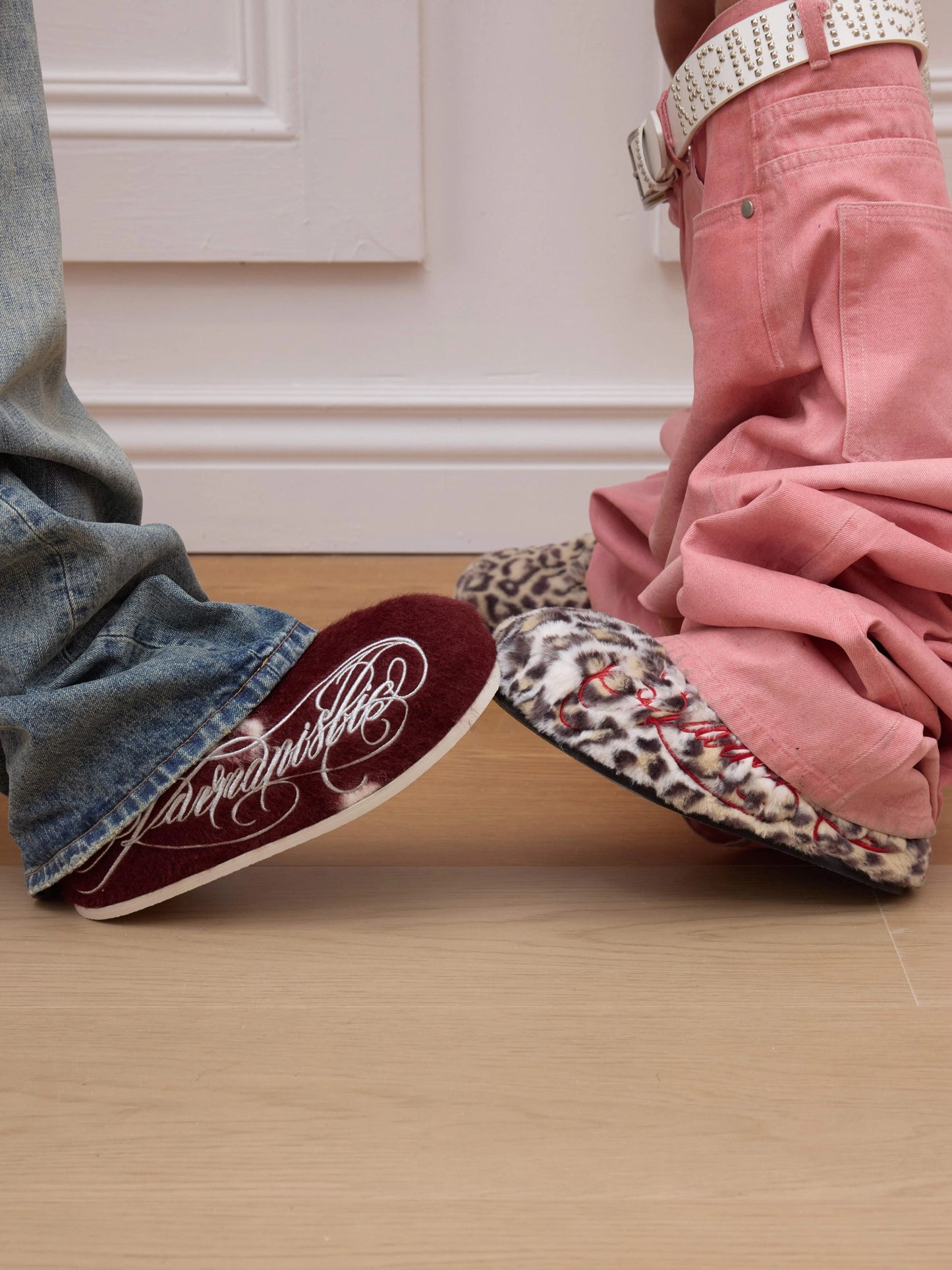 Vintage Faux-Fur Slippers